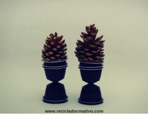 Portavelas ´Candelabros decorativos con cápsulas de café