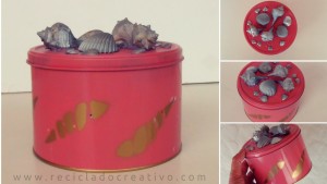 DIY cajas de galletas recicladas con estilo marinero