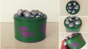 DIY cajas de galletas recicladas con estilo marinero