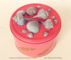 DIY cajas de galletas recicladas con estilo marinero