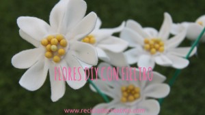 DIY Margaritas hechas con retales de fieltro