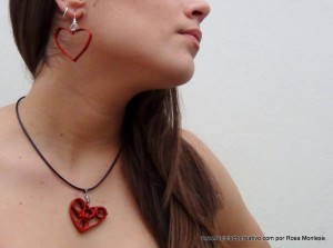 Corazones con rollos de papel higiénico