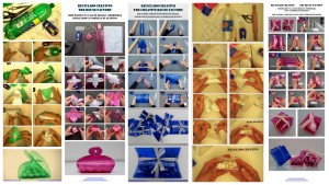 Cajas de regalo, bomboneras y dulceros realizados con botellas de plástico. Reciclado, reciclaje, recycling