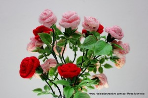 Flores de Crochet - Rosas de Pitiminí de ganchillo
