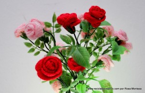 Flores de Crochet - Rosas de Pitiminí de ganchillo