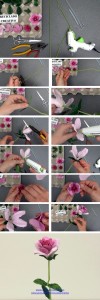 Cómo hacer una rosa con huevera de cartón y percha de ropa de alambre