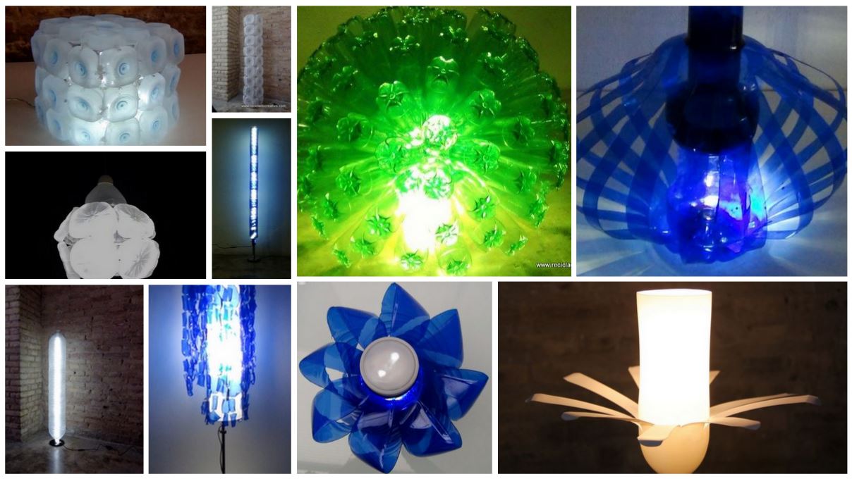 las top 10 lámparas con botellas de plástico de Reciclado Creativo