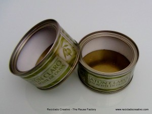 RecicladoCreativo.com latas de atun para reciclar - tuna fish tin to recycle or upcycle