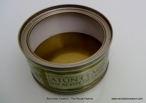 RecicladoCreativo.com latas de atun para reciclar - tuna fish tin to recycle or upcycle