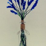 Flores Espigas de Lavanda hechas reciclando botellas de plástico pet