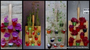 Cápsulas de café recicladas, Mini Jardín Vertical decorativo