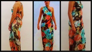 Cómo realizar un vestido de seda sin coser - How to make a silk dress