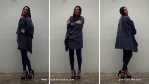 DIY Abrigo manta sin coser - Blanket coat no sew Por RecicladoCreativo.com