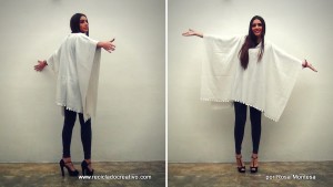 DIY Poncho Manta Sin coser a la Moda con una manta de Ikea Polarvide