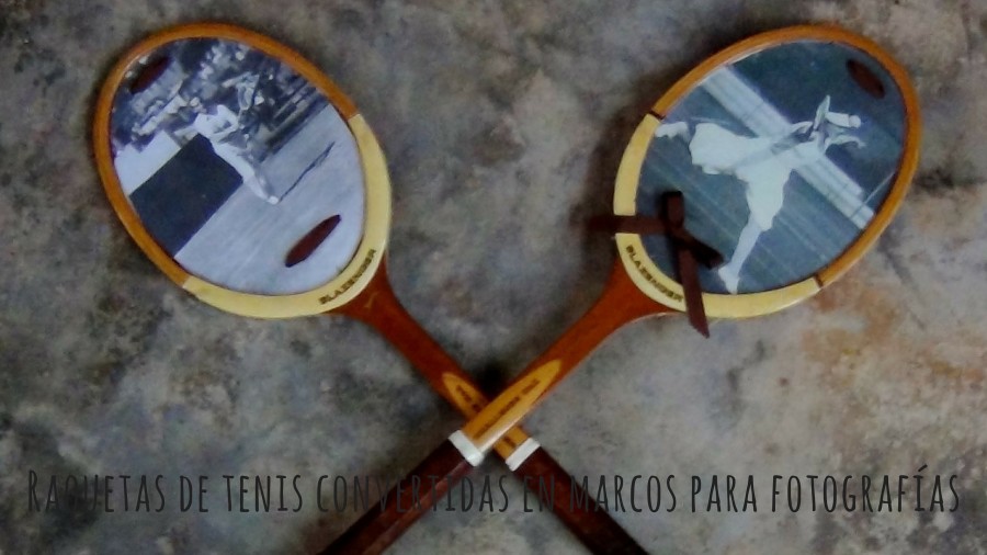 marcos de fotografía a partir de raquetas de tenis