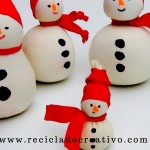 Muñeco de nieve - Snowman - Manualidad con globos y sal. Balloons and salt.