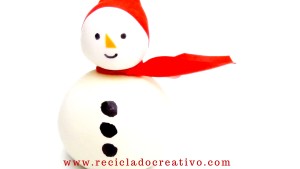Muñeco de nieve - Snowman - Manualidad con globos y sal. Balloons and salt.