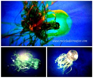 De botellas de plástico, a flora y fauna marina. Medusas, peces, corales, plantas y flores soñadas