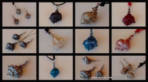 Caracolas de mar convertidas en colgantes para collares - Seashell as a pendant necklace