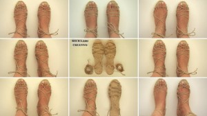 DIY una suela de alpargata y más de 20 combinaciones de sandalias