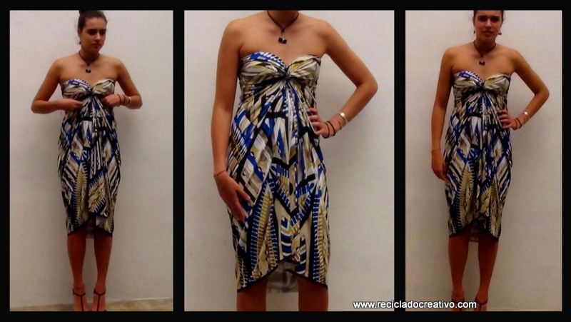 Cómo realizar un elegante vestido sin dar una sola puntada - stitch free dress