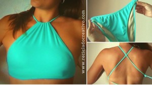 Top sujetador con unos calzones de bikini